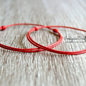 2x Red String Bracelet Red String of Fate Unisex Mens Bracelet Protection Bracelet Couples Bracelet Vegan Cord Mens Friendship Bracelet Bff
