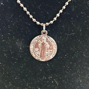 St. Benedict Medal 1 inch W/Chain (Gunmetal)