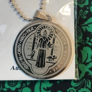 St. Benedict Medal 1.5 Inch W/Chain