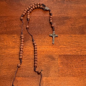 Brown Rosebud Rosary