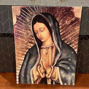 OUR LADY OF GUADALUPE 8x10 Virgin Mary Custom Catholic Art Picture Print Angels 