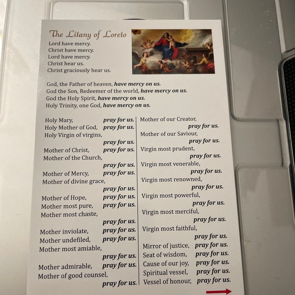 Litany of Loreto Etsy