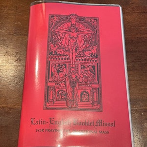 The Latin/English Mass Missal W/Plastic Cover (Brand New)