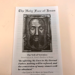 The Holy Face Of Jesus Tract