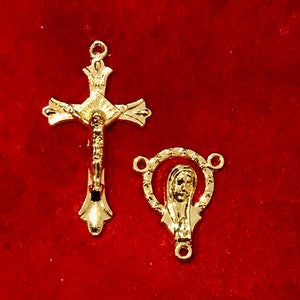 Rosary Crucifix and Center (GOLD)