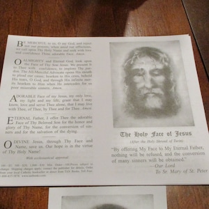 ONE Holy Face of Jesus Tract