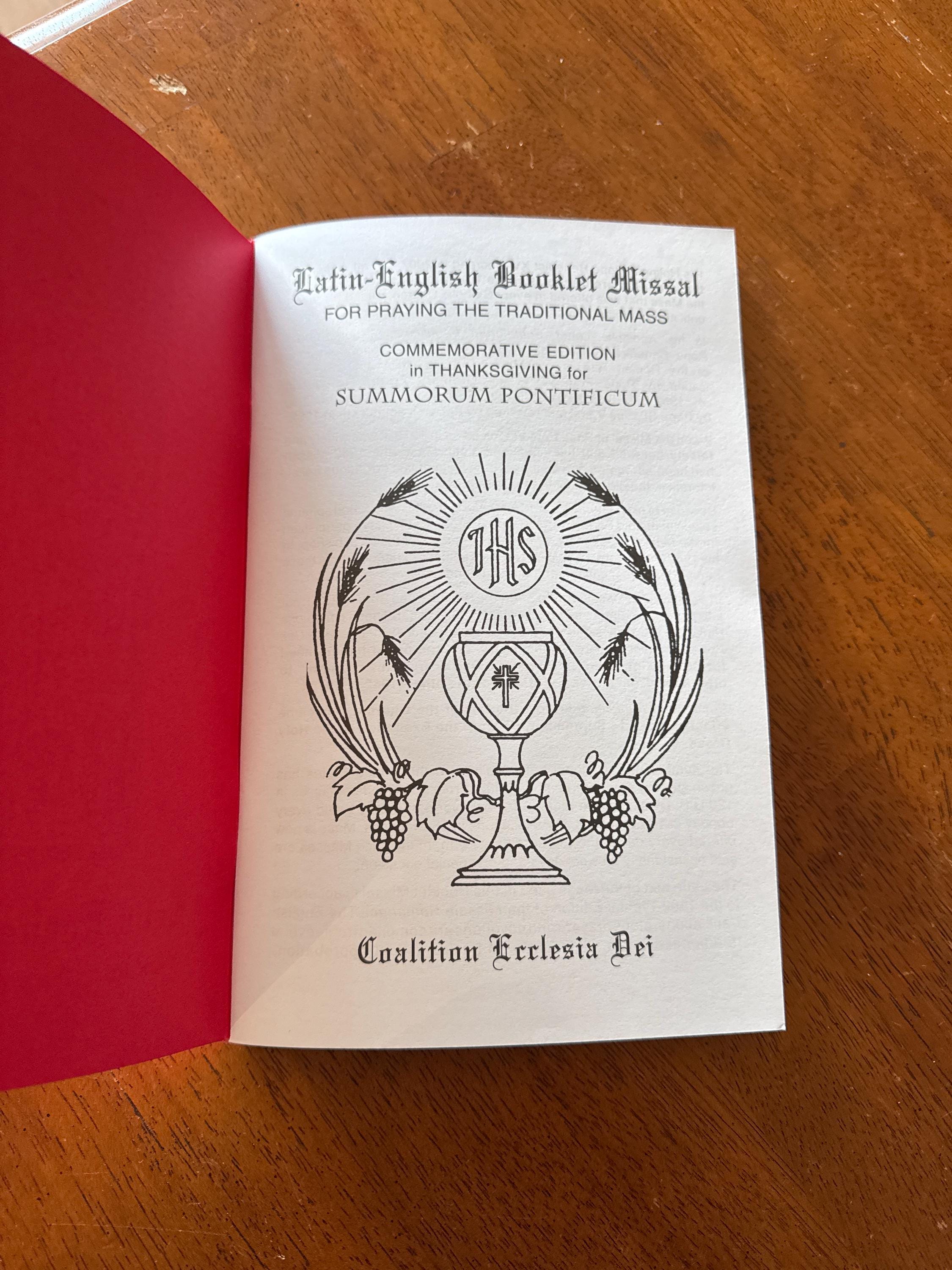 The Latin/english Mass Missal Commemorative Edition (brand New) - Etsy