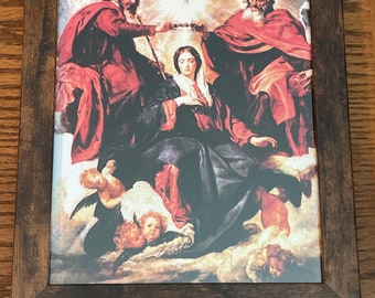 Our Lady of the Rosary (brand New) 8X10 Print W/rustic Wood Frame - Etsy