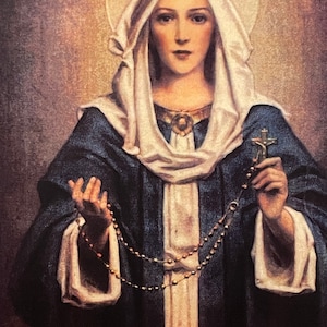 Our Lady of the Rosary print Only 8X10 Inch | Etsy