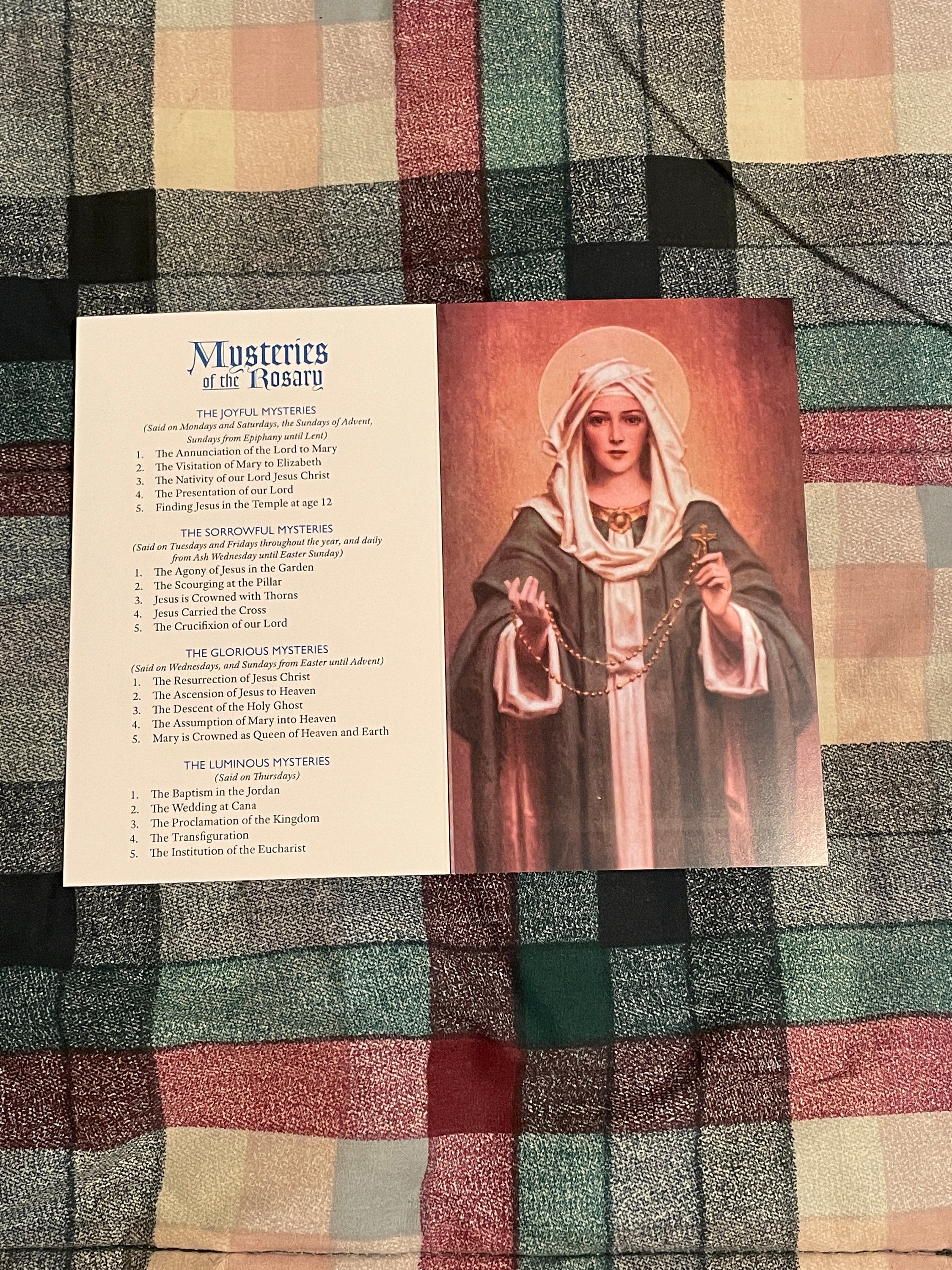 How to Pray the Rosary Prayer Card - Etsy