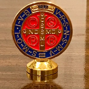2.25 Inch Standing St. Benedict Medal W/Base