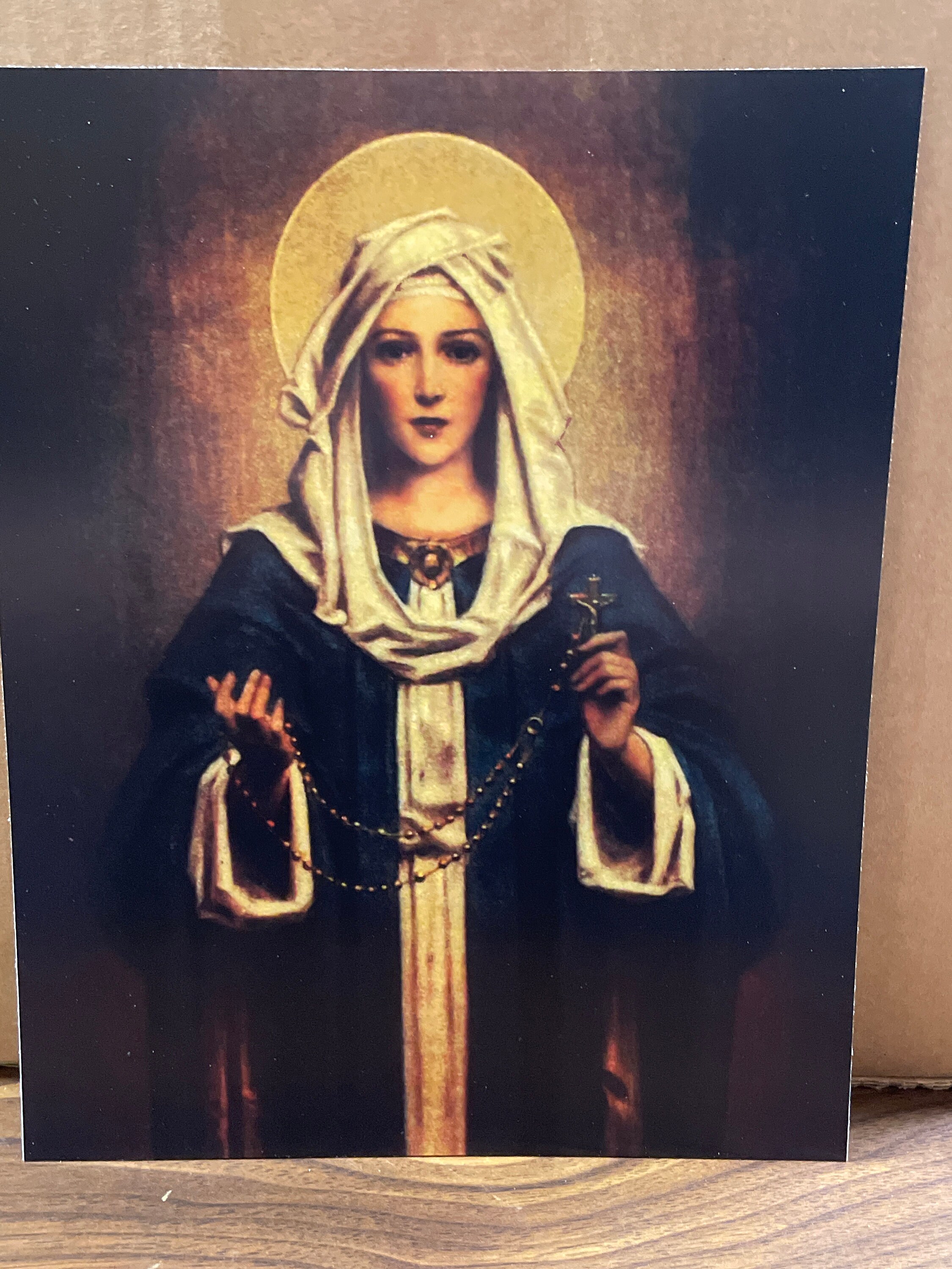 Our Lady of the Rosary (print Only) 8X10 Inch - Etsy