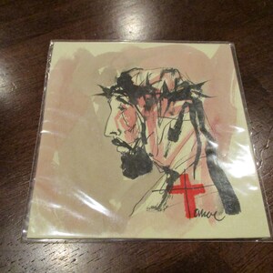Passion Of Christ Watercolor Art 3.5 x 3.5 inch (From Local Artist In Medjugorje) #8