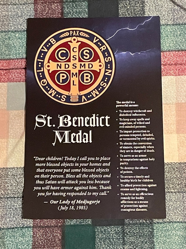 St. Benedict Exorcism Prayer Cards 25 Pack 4x6 Inch Etsy