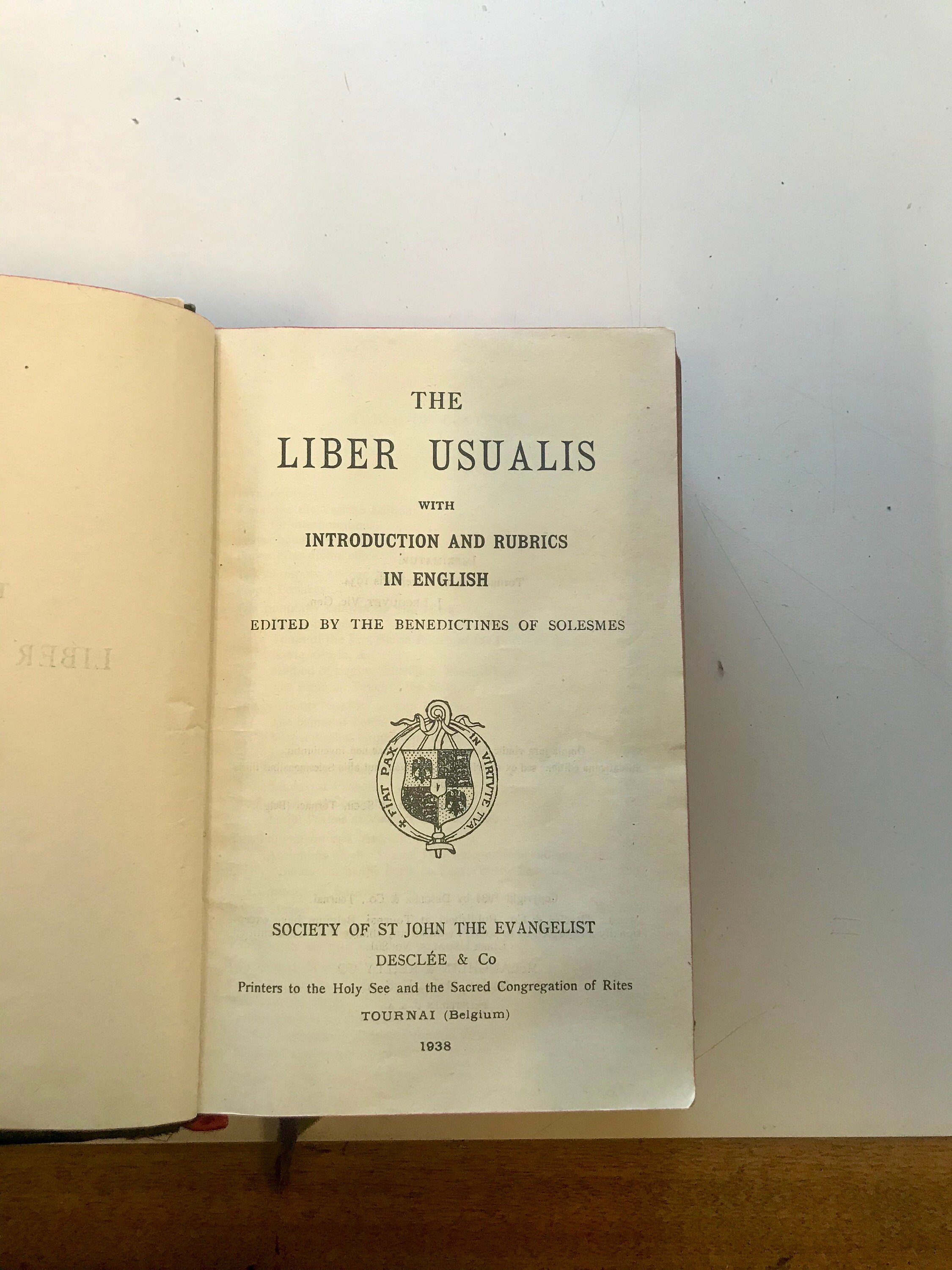Liber Usualis - Gregorian Chant W/introduction and Rubrics in 