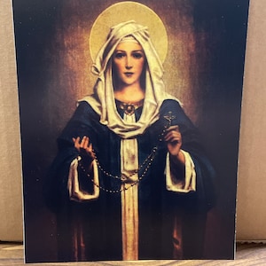 Our Lady Of The Rosary (Print Only) 8X10 Inch