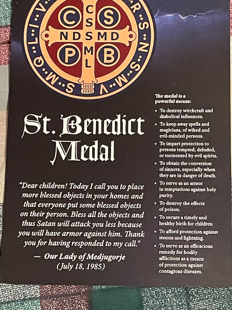 St. Benedict Exorcism Prayer Card 4x6 Inch - Etsy