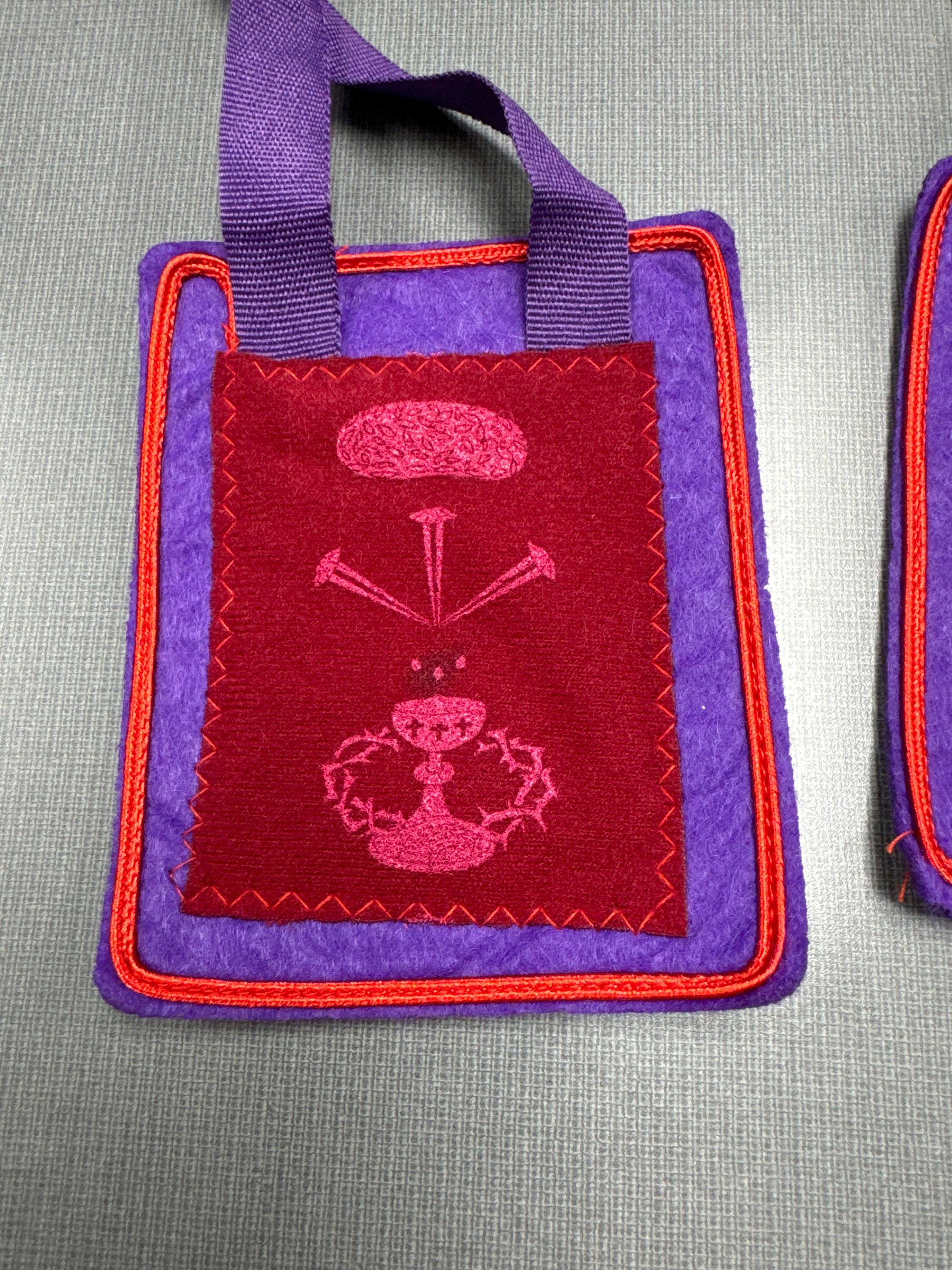 Large Purple Scapular (With Paperwork) 4.25 x 3.5 Inch Patch