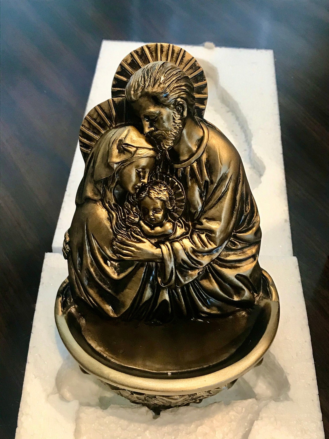 Gorgeous 9 Inch Holy Family Holy Water Font image 1