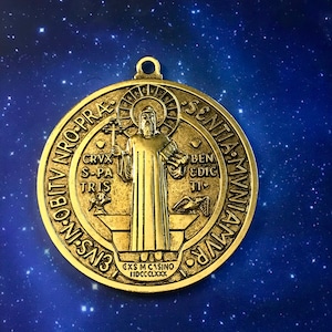 Jumbo 4 Inch St. Benedict Medal (Gold)