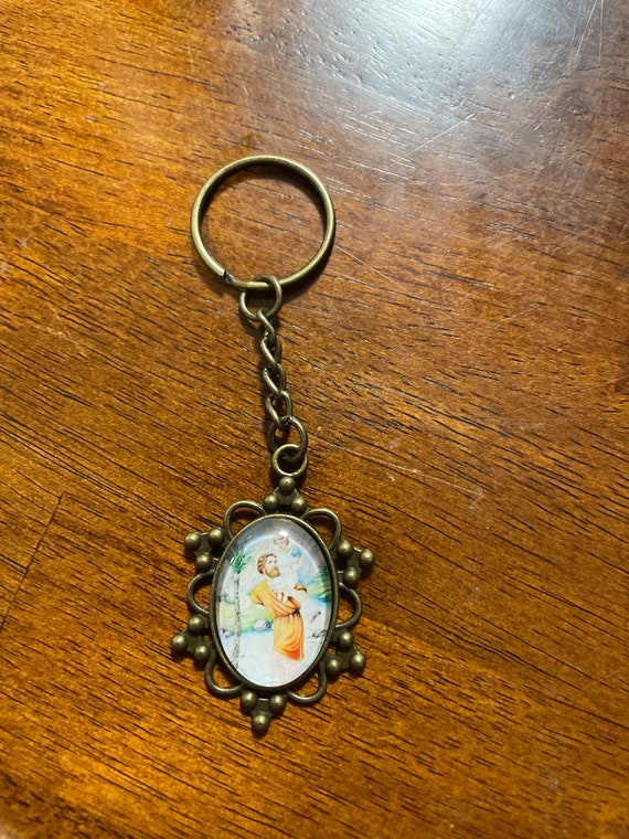St. Joseph Bronze Keychain - image 2