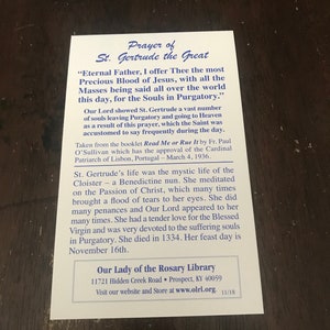 Prayer Of St. Gertrude The Great, pakket van 25 gebedskaarten