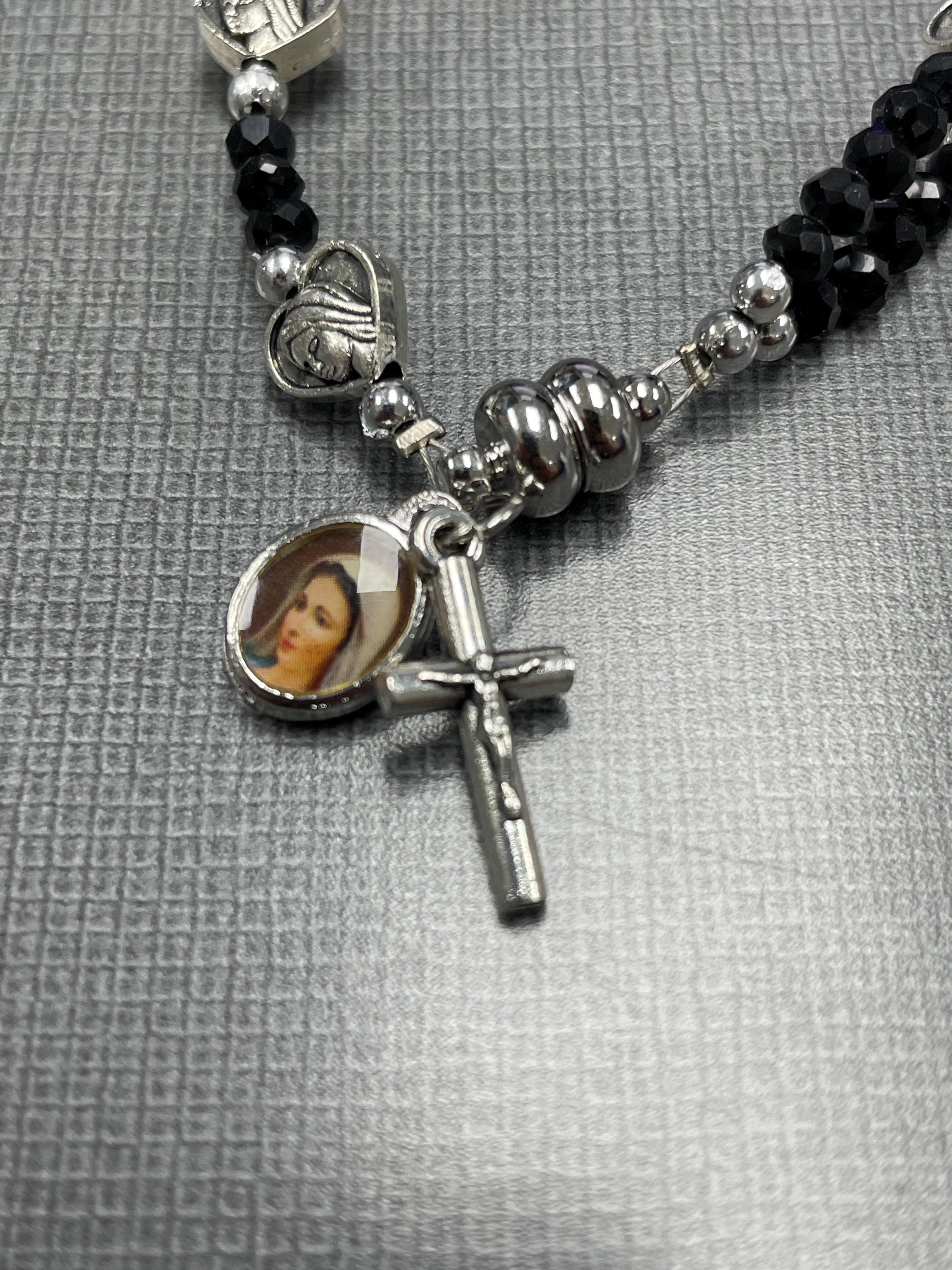 Beautiful Rosary bracelet (6.3 Inches) W/Magnetic Clasp