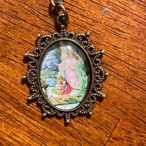 Guardian Angel Bronze Key Chain