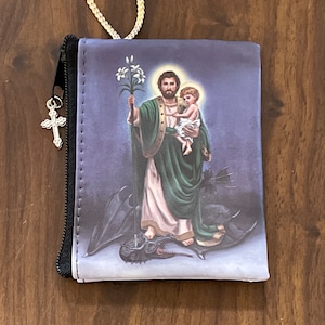 Pochette pour chapelet Saint Joseph Terror Of Demons (3,5 x 3 pouces)