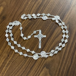 Special ALL Metal St. Benedict Medal Rosary
