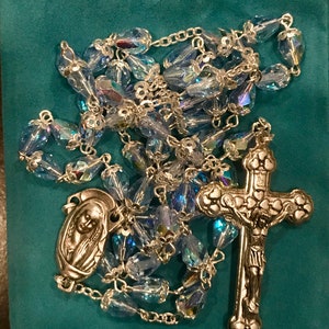 Beautiful Teardrop Crystal Bead Rosary