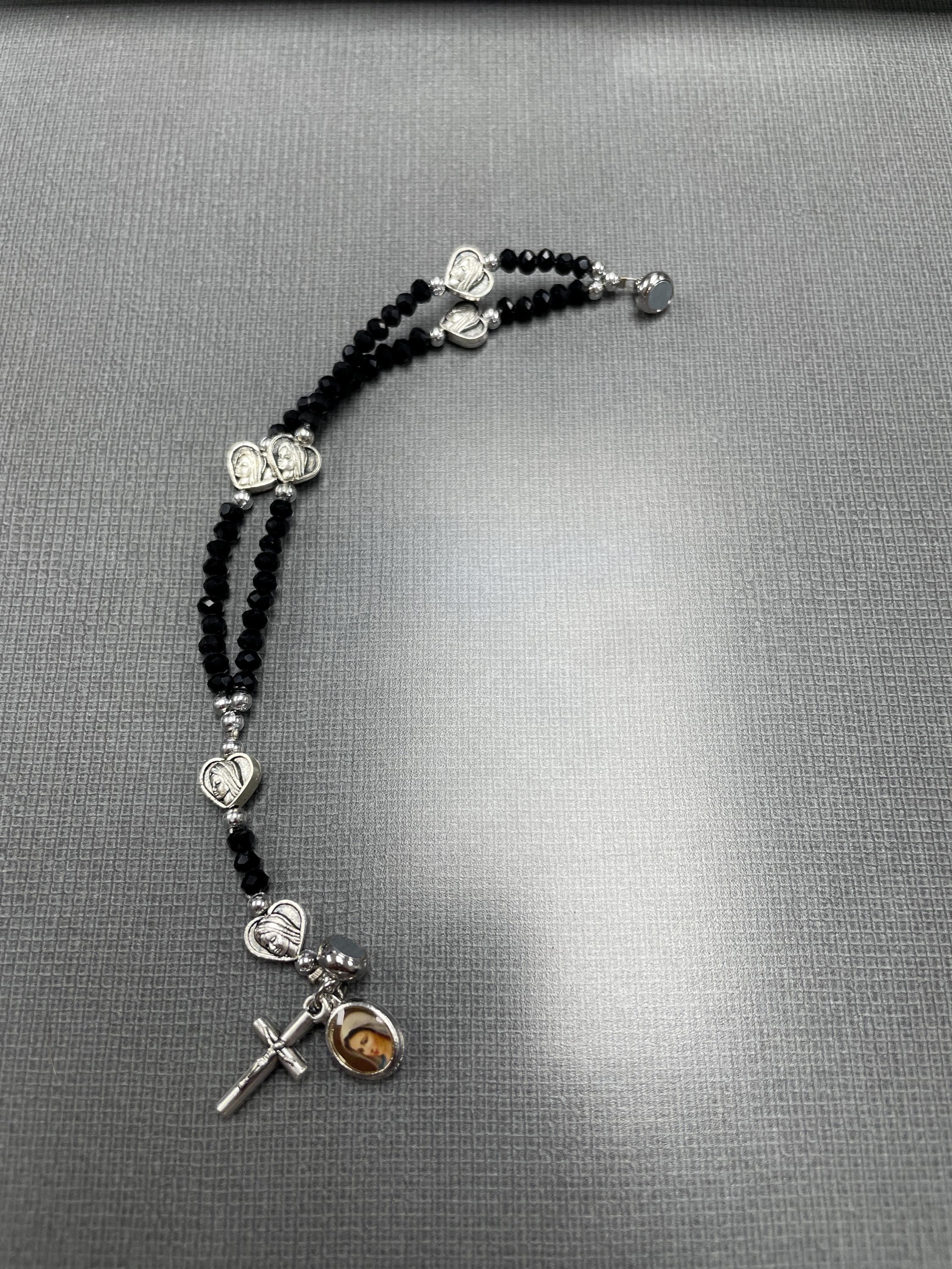 Beautiful Rosary bracelet (6.3 Inches) W/Magnetic Clasp