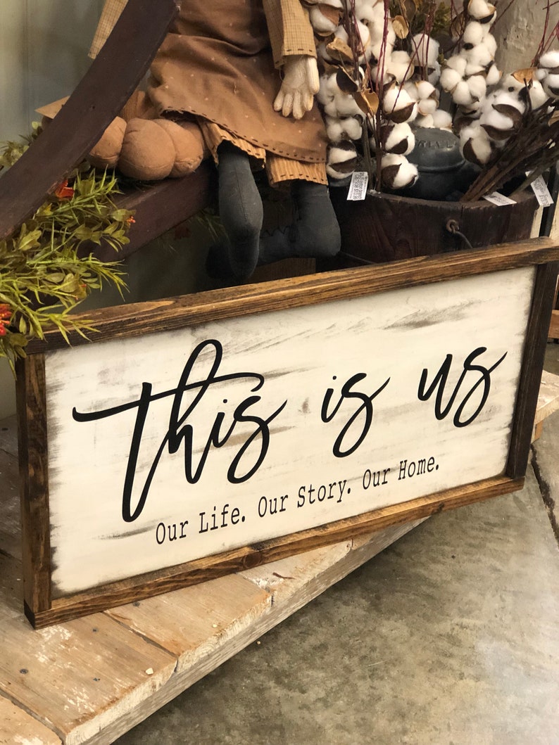 This Is Us Rustic Farmhouse Wood Sign This is us Sign Etsy