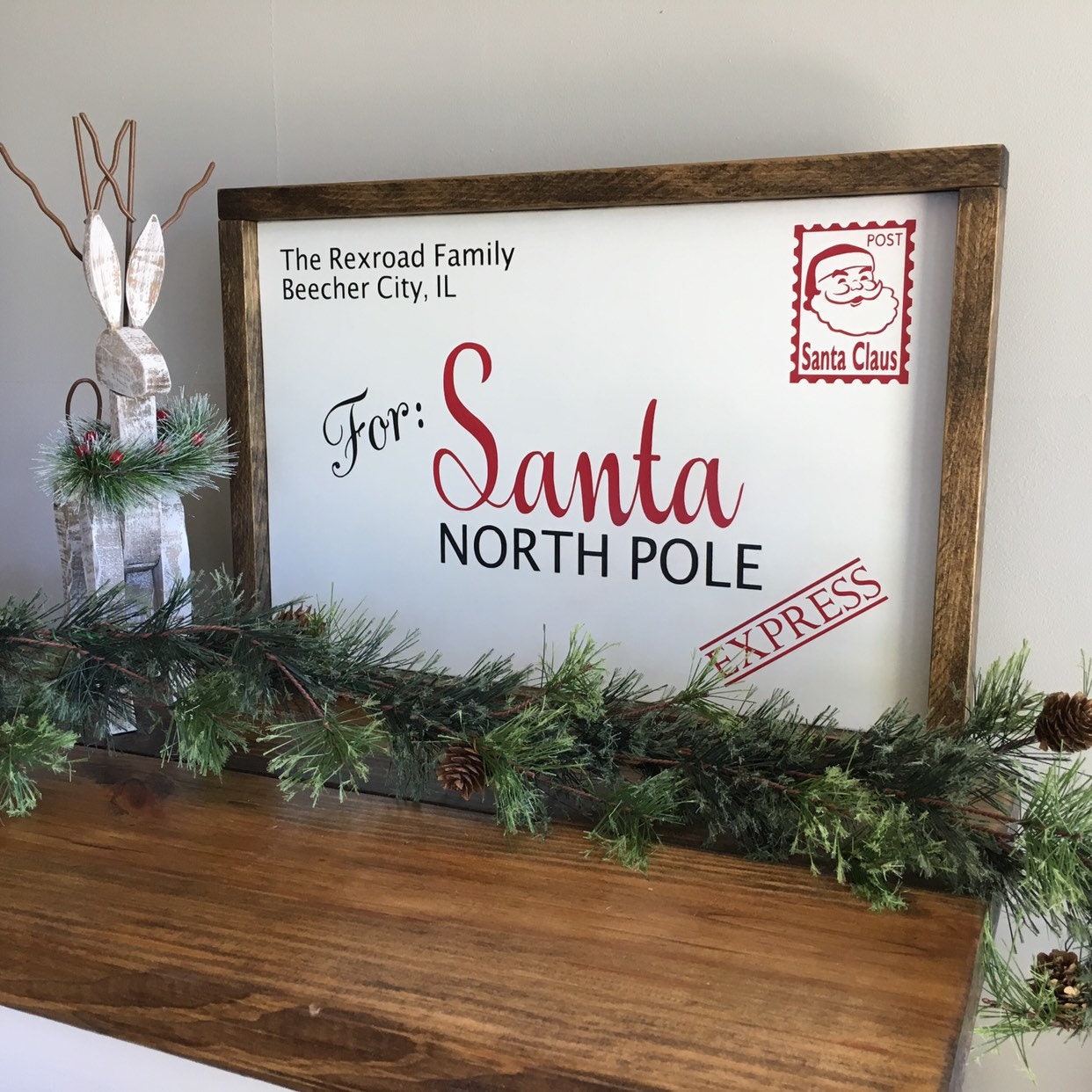 Letter To Santa North Pole Sign Santa Sign Santa Claus | Etsy