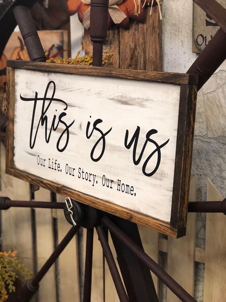 This Is Us Rustic Farmhouse Wood Sign This is us Sign Etsy