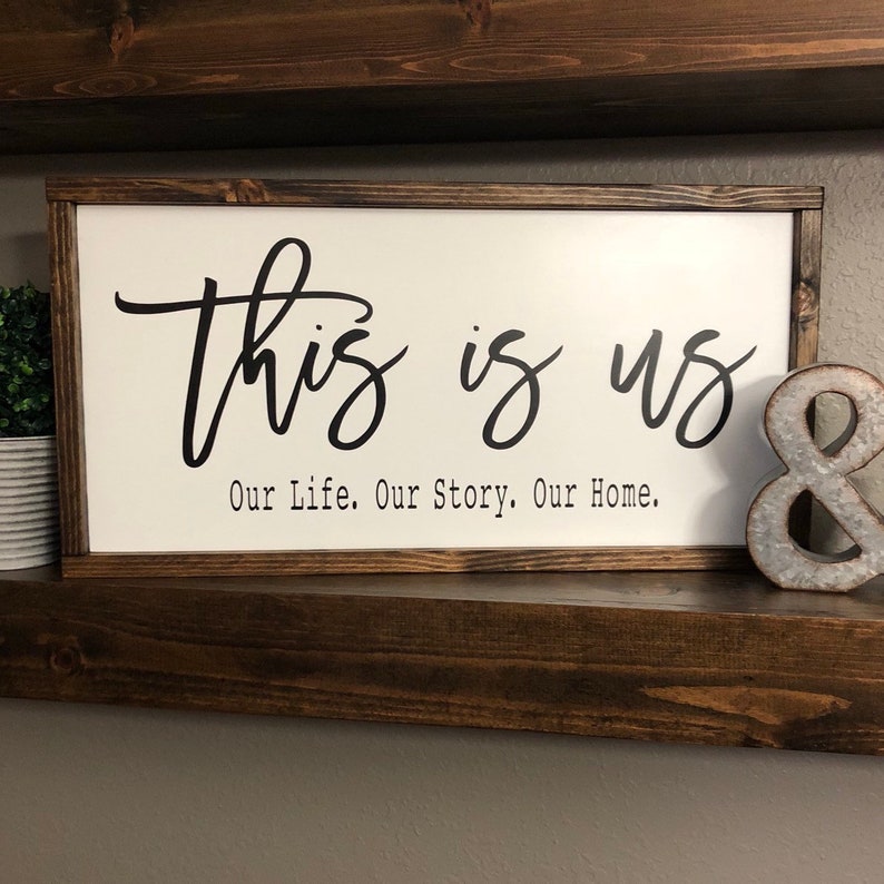 This Is Us Rustic Farmhouse Wood Sign This is us Sign Etsy