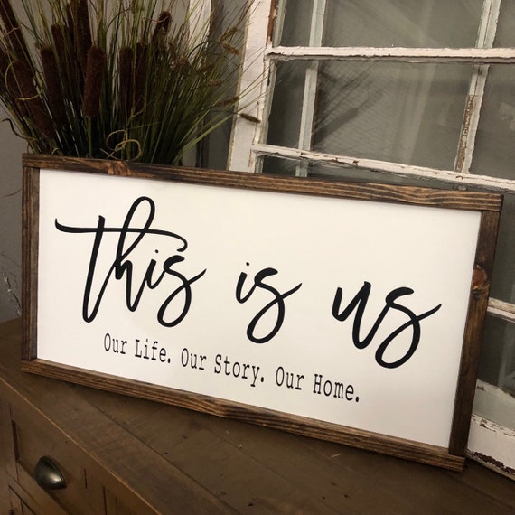 This Is Us Rustic Farmhouse Wood Sign This is us Sign Etsy