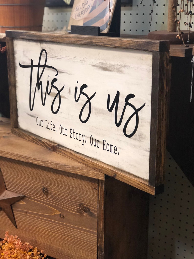 This Is Us Rustic Farmhouse Wood Sign This is us Sign Etsy