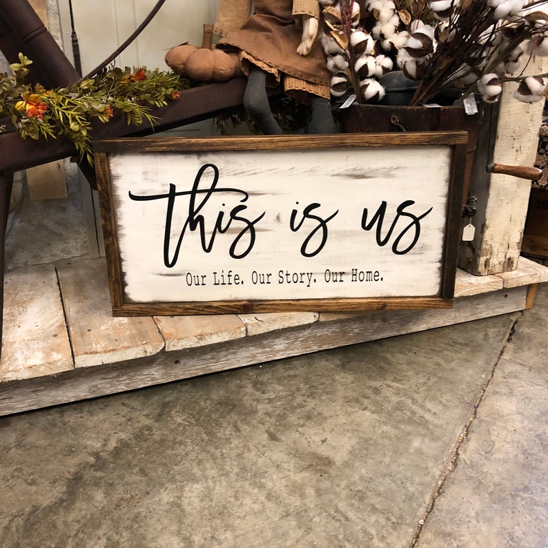 This Is Us Rustic Farmhouse Wood Sign This is us Sign Etsy