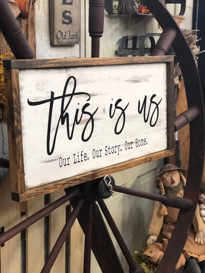 This Is Us Rustic Farmhouse Wood Sign This is us Sign Etsy