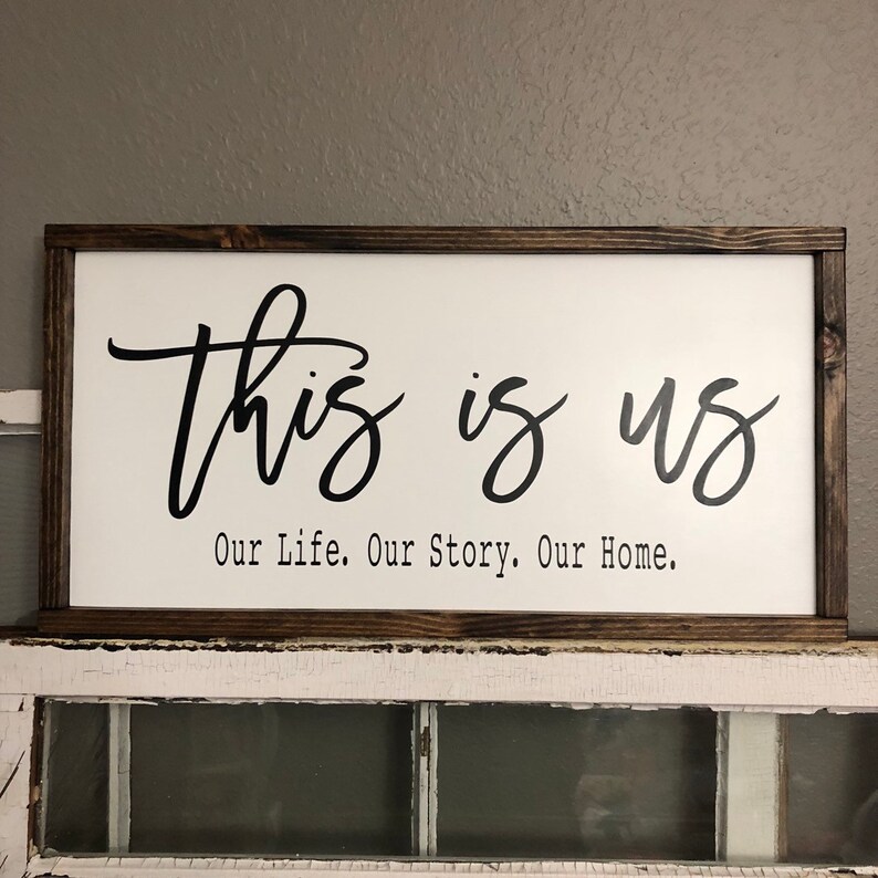 This Is Us Rustic Farmhouse Wood Sign This is us Sign Etsy