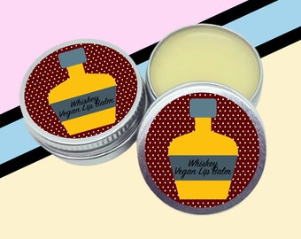 Bálsamo labial vegano de whisky: cuidado personal, regalo, recuerdo de boda, despedida de soltera, bálsamo labial con sabor