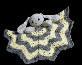 Bunny Rabbit Lovey, stuffed toy, Baby comforter, child comforter, newborn gift