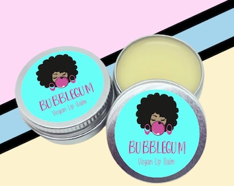 Bálsamo labial vegano con aroma a chicle - Cuidado personal, regalo, detalle para bodas, despedida de soltera, bálsamo labial con sabor
