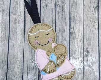 Breastfeeding Gingerbread Lady Gingerbread man hanging decoration Christmas gift