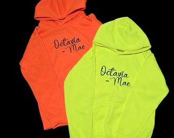 Sweat à capuche fluo enfant