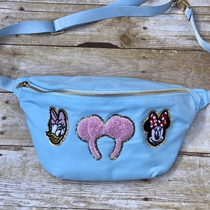 Fanny Pack with Patches, Large Belt Bag, Hype Bag, Character Bag, Parks Bag, Travel Bag, Disney Fanny Pack, Ears Headband Bag, Crossbody