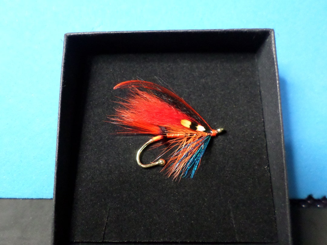 Fiery Brown Superior Quality Salmon Fly Brooch Pin Etsy