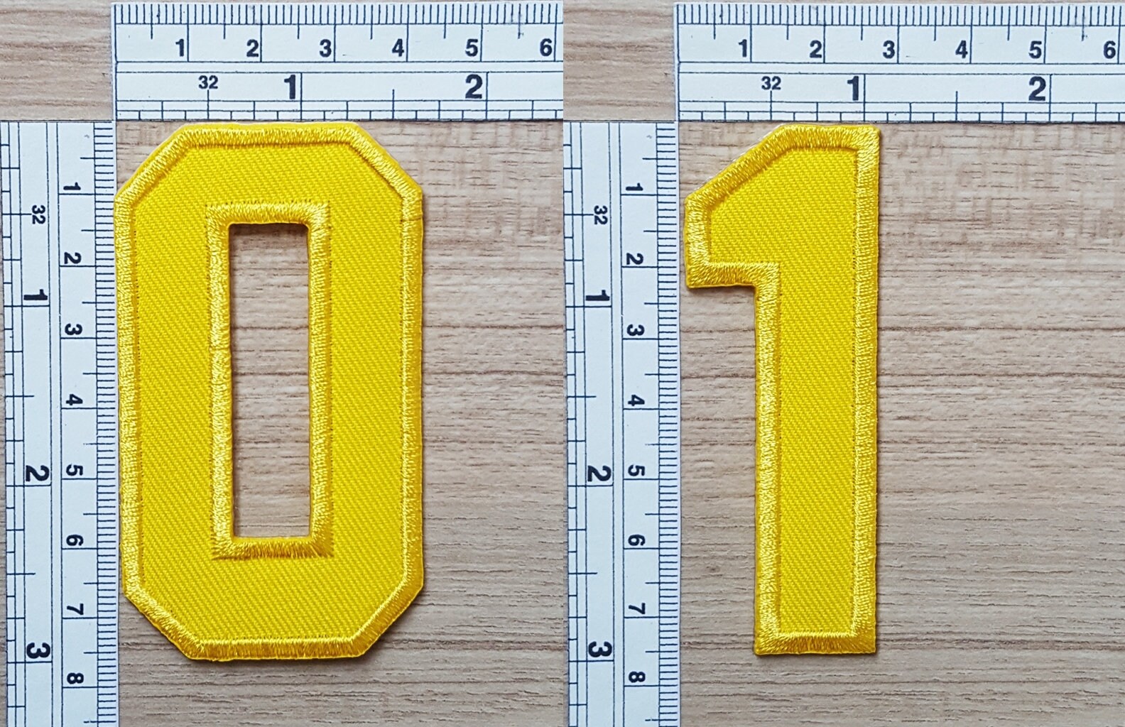 3 Inch Yellow Number 0-9 Patches for Jeans Bags Jacket T-shirt | Etsy