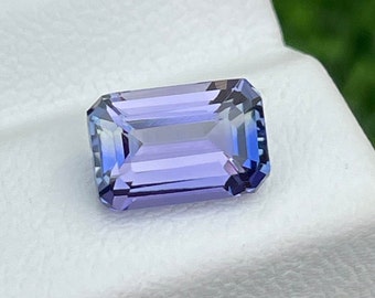 Natural Mermaid Tanzanite Non heated Loose Gemstone, 2.15 Ct, Size 8.8 × 5.9 × 4.5 MM, Octagon Shape, Loupe Clean, Emerald Cut Tanzanite.